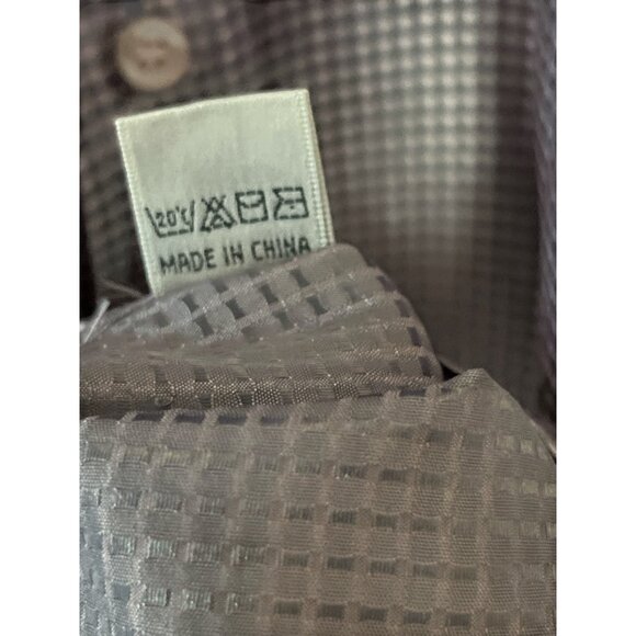 Vizioni Uomo Men’s XL 100% Silk Long Sleeve Dress Shirt – Lilac Textured Woven P - Picture 3 of 6